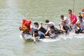 hangzhou xixi wetland Dragon boat race,in China Royalty Free Stock Photo